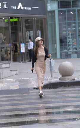 精选街拍作品 NO.1255 一始街拍作品 紧身长裙美女 part3_丽丝库