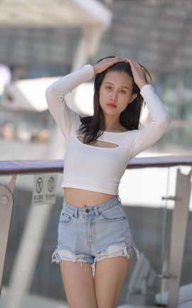 精选街拍作品 NO.0445 红石摄影作品 美腿热裤女孩 part13_丽丝库