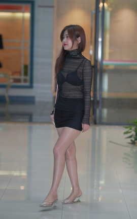 精选街拍作品 NO.0583 凯恩摄影作品 黑色包臀裙肉丝美女 part2_丽丝库