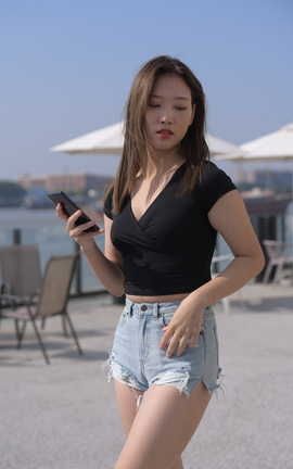 精选街拍作品 NO.0483 红石摄影作品 牛仔热裤 part4_丽丝库