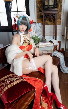 Momoko葵葵 柴郡本 旗袍_丽丝库