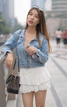 精选街拍作品 NO.1085 一始街拍作品 白色短裙美女 part4_丽丝库