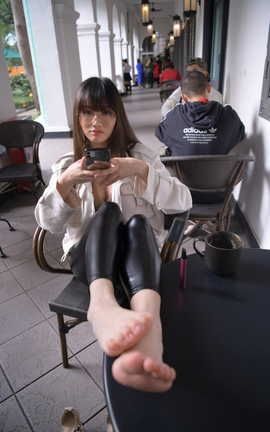 精选街拍作品 NO.0464 魂魂摄影作品 皮裤 一个抽电子烟的女人 part9_丽丝库