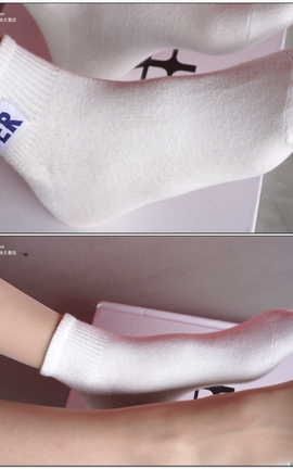 袜啵啵BoBoSocks NO.011 稚予-AJ白色短棉袜肉丝[1920X1080][]_丽丝库