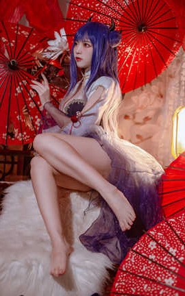 二佐Nisa 碧蓝 伊吹旗袍_丽丝库