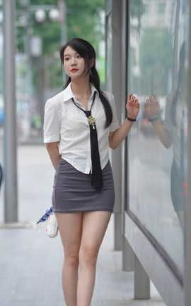 精选街拍作品 NO.1256 kaine模拍作品 制服气质美女 面若桃花明眸皓齿 part8_丽丝库