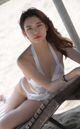 精选街拍作品 NO.0454 魂魂旅拍作品 第一篇 白色连体泳装大长腿美女 part3_丽丝库