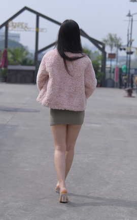 精选街拍作品 NO.0460 红石摄影作品 灰色包臀裙美女 part2_丽丝库