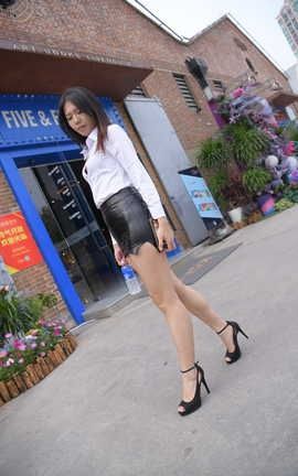 精选街拍作品 NO.0486 魂魂摄影作品 紧身皮裙 part7_丽丝库