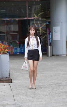 精选街拍作品 NO.1408 凯恩公爵作品 制服长腿美女 part1_丽丝库