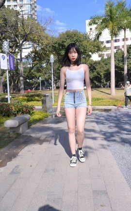 精选街拍作品 NO.0192 浅浅 超短牛仔短裤 part1_丽丝库