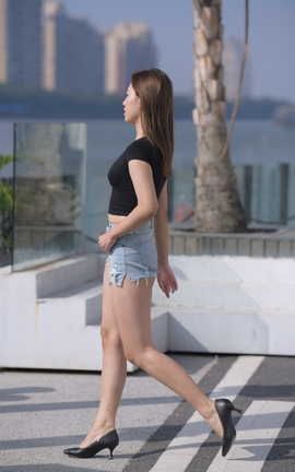 精选街拍作品 NO.0483 红石摄影作品 牛仔热裤 part3_丽丝库