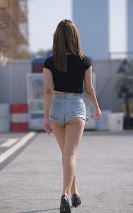 精选街拍作品 NO.0483 红石摄影作品 牛仔热裤 part2_丽丝库