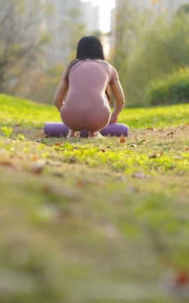 精选街拍作品 NO.0527 加菲mao街拍作品 粉色瑜伽短裤 part5_丽丝库