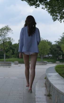 精选街拍作品 NO.0613 红石摄影作品 白色热裤女孩 part2_丽丝库