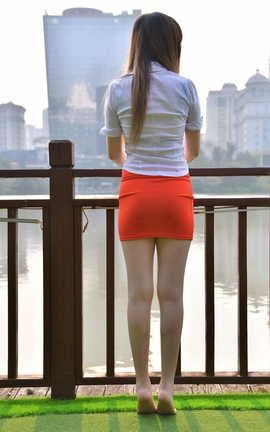 精选街拍作品 NO.1106 小姐姐说这是橙色的裙裙 part4_丽丝库