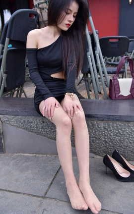 精选街拍作品 NO.0921 小海街拍作品 黑色气质小姐姐 part2_丽丝库