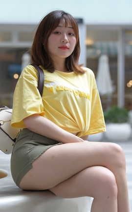 精选街拍作品 NO.0942 红石摄影作品 绿色短裙女孩 part8_丽丝库