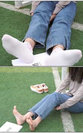 袜啵啵BoBoSocks NO.004 泡芙-vans帆布鞋白棉袜裸足[1920X1080][]_丽丝库