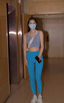 精选街拍作品 NO.1266 一始街拍作品 蓝色瑜伽裤美女 part6_丽丝库