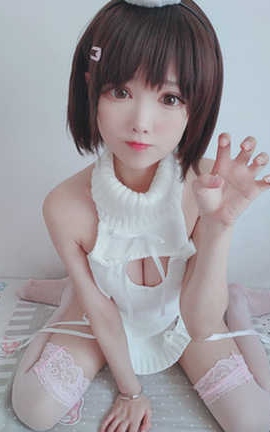 羽天shine  白色毛衣写真_丽丝库