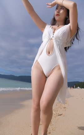 精选街拍作品 NO.0545 一筒摄影作品 白色比基尼女孩 part4_丽丝库