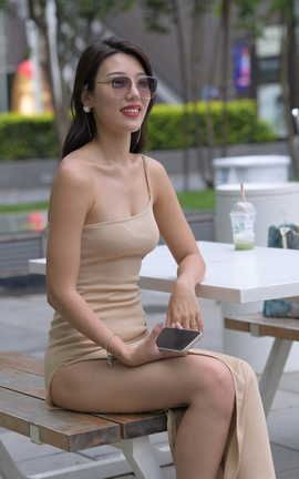 精选街拍作品 NO.1291 一始街拍作品 黄裙女子 part9_丽丝库