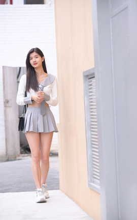 精选街拍作品 NO.0489 魂魂摄影作品 灰色短裙女孩 part6_丽丝库