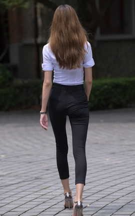 精选街拍作品 NO.1393 一只麋鹿摄影作品 黑色西裤美女 part4_丽丝库