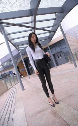 精选街拍作品 NO.0447 魂魂街拍作品 皮裤 初醒 part9_丽丝库