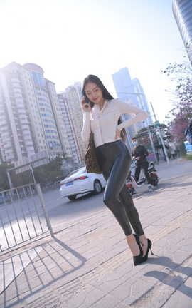 精选街拍作品 NO.0467 魂魂街拍作品 皮裤 一步之遥 part8_丽丝库