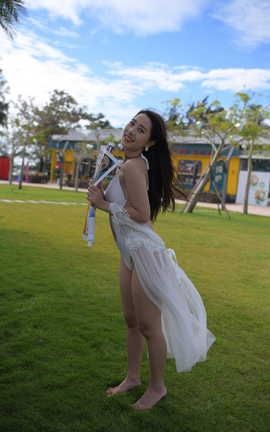 精选街拍作品 NO.0545 一筒摄影作品 白色比基尼女孩 part11_丽丝库