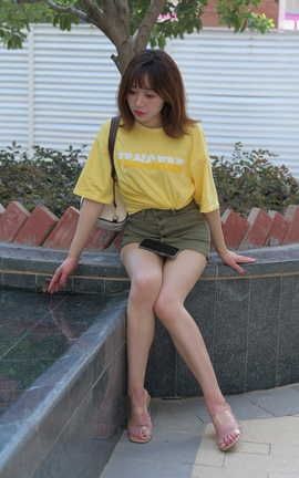 精选街拍作品 NO.0942 红石摄影作品 绿色短裙女孩 part2_丽丝库