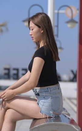 精选街拍作品 NO.0483 红石摄影作品 牛仔热裤 part6_丽丝库