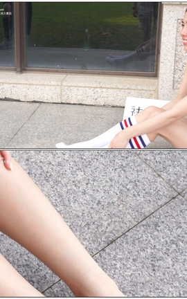 袜啵啵BoBoSocks NO.006 小米-运动鞋白色小腿袜裸足[1920X1080][]_丽丝库