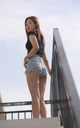 精选街拍作品 NO.0483 红石摄影作品 牛仔热裤 part1_丽丝库