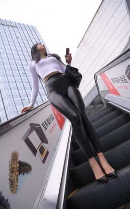 精选街拍作品 NO.0447 魂魂街拍作品 皮裤 初醒 part12_丽丝库