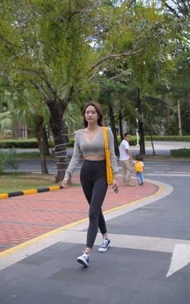 精选街拍作品 NO.0555 一只麋鹿摄影作品 黑色紧身瑜伽裤美女 part3_丽丝库