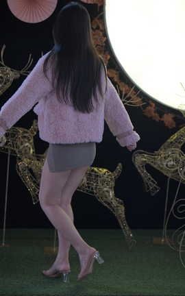 精选街拍作品 NO.0460 红石摄影作品 灰色包臀裙美女 part1_丽丝库