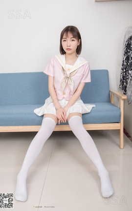 丝社SSA NO.162 桃子 粉色JK制服的穿搭示范_丽丝库